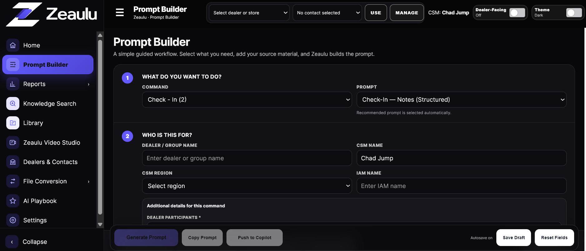 Zeaulu 5.3.0 Prompt Builder